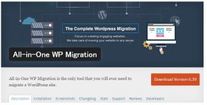 All-in-One WP Migrationの公式ページ